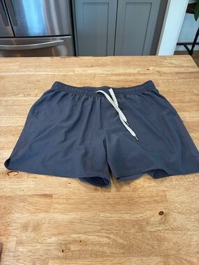 Vuori Shorts Womens Medium Blue Gray Running Drawstring Lined C86